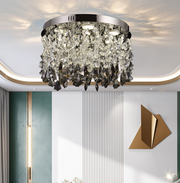 Candelabru LED Cristal LLC212/550BU Rotund, 29W, Lumina Rece/Calda/Neutra, Cristale, Crom Lucios