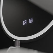 Oglinda LED Ovala, 60x80cm, Velara Touch, Sistem Dezaburire, Dimabila