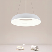 Lustra LED suspendata cu Telecomanda CHIARA, 73W, Lumina Rece/Calda/Neutra, Dimabila, Alb