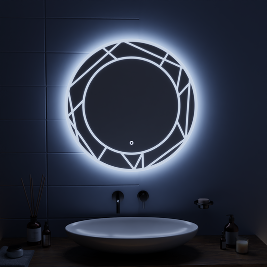 Oglinda LED Touch ASTRIX, 70cm, 6000K, Dimabila, Sistem Dezaburire