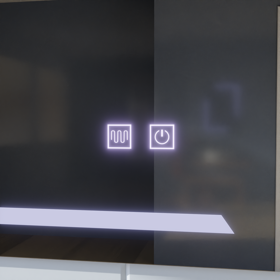 Oglinda LED Rectangulara, 60x80cm, ECLISSA Touch, Sistem Dezaburire, Dimabila