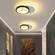 Aplica LED SMALON 26W, 2 Cercuri, lumina Rece/Calda/Neutra, Alb Negru