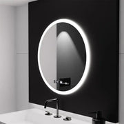 Oglinda LED Rotunda, 70cm, Elysee MotionGlow Marcello, Sistem Dezaburire, Ceas & Termometru, Dimabila