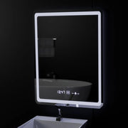 Oglinda LED Rectangulara, 60x80cm, Wizz Senzor MotionGlow Marcello, Sistem Dezaburire, Ceas & Termometru, Dimabila