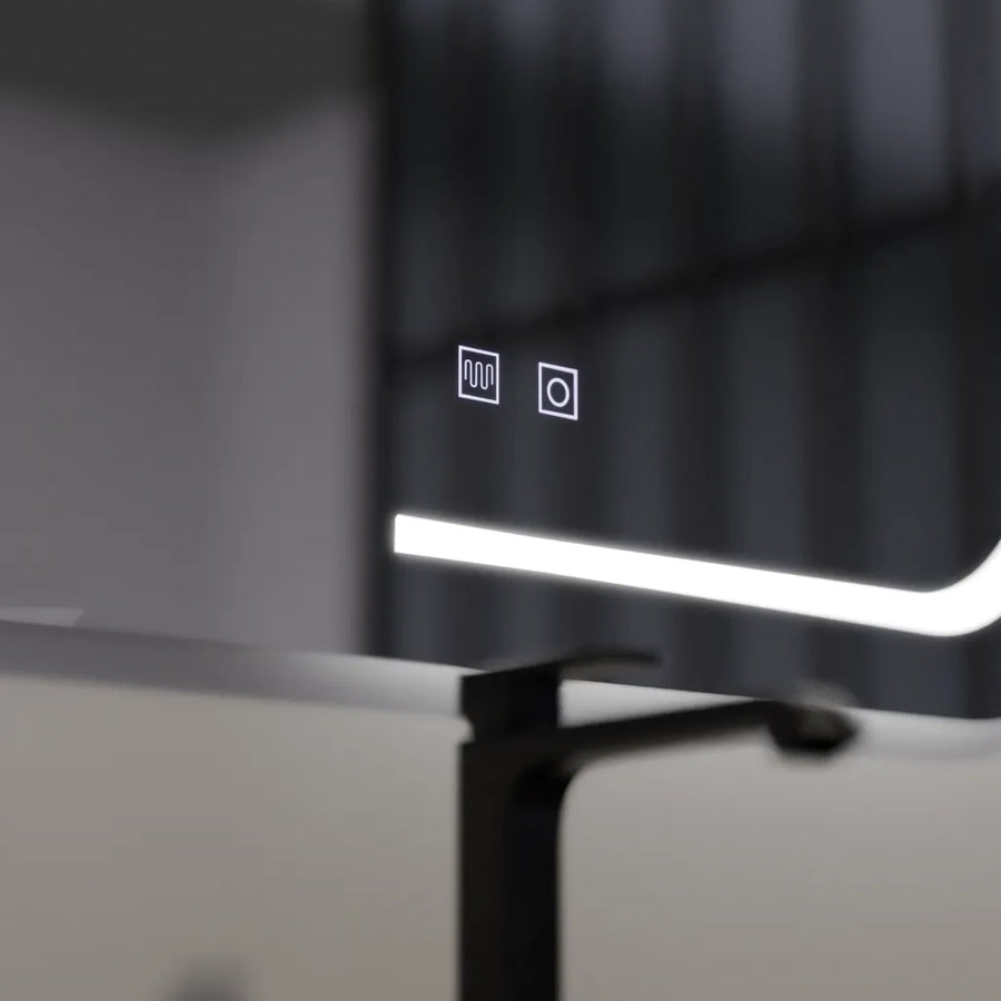 Oglinda LED Rectangulara, 80x60cm, ECLISSA Touch, Sistem Dezaburire, Dimabila
