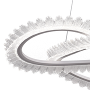 Lustra LED cu Telecomanda LT187WH, Cristal si Metal, 52W, Dimabila, Inaltime Reglabila, lumina Rece/Calda/Neutra, Iluminat Luxos