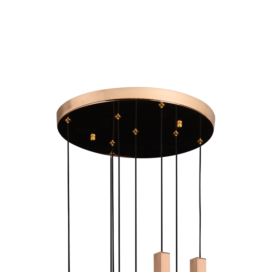 Candelabru Cristal LED 22W, Lumina Calda/Neutra/Rece, Diametru 35cm Auriu CM511/H150XW35