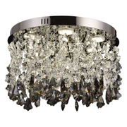 Candelabru LED Cristal LLC212/550BU Rotund, 29W, Lumina Rece/Calda/Neutra, Cristale, Crom Lucios