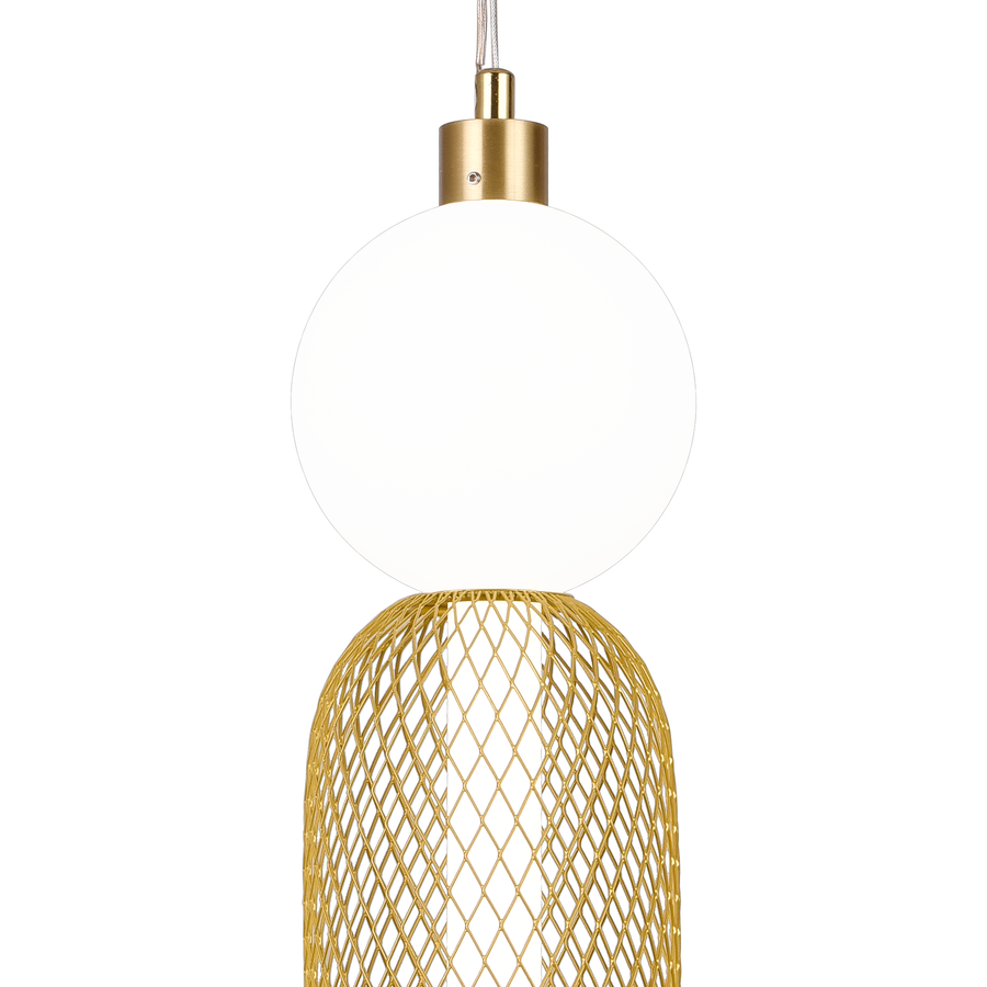 Lustra LED Suspendata LM550/2GD, 11W, Lumina 3000/4000/6000K, Auriu, Inaltime Reglabila