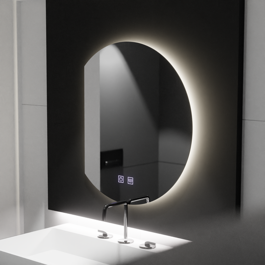 Oglinda LED Semiluna 54x60, Arcana Touch, Sistem Dezaburire, Dimabila