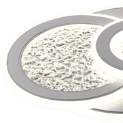 Lustra LED KOMPACTO 47W, 3 Cercuri, lumina Rece/Calda/Neutra, Alb