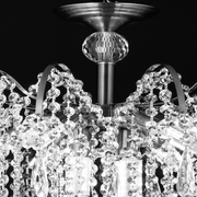 Candelabru Cristal CC9324/5CH, 5x E14, Diametru 48cm, Crom