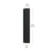 Oglinda LED cu Dulap STRATO 75x70 cm Negru Iluminare Completa si Depozitare Spatioasa