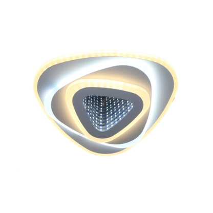 Lustra LED NEXA Triunghi 3D 40W, Alb, Lumina Rece/Calda/Neutra
