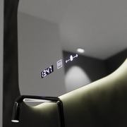 Oglinda LED Rectangulara 60x60 Aura Riflesso Puro MotionGlow Marcello, Sistem Dezaburire, Termometru si Ceas, Dimabila