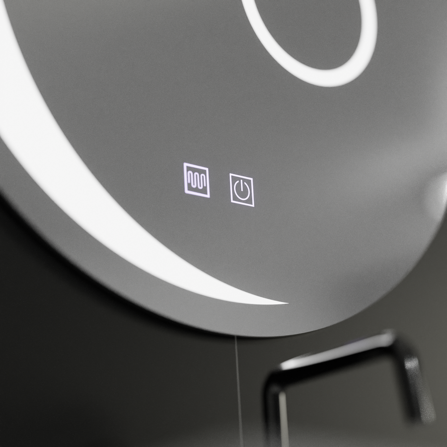Oglinda LED Rotunda, 60cm, Orbis Touch, Sistem Dezaburire,Dimabila