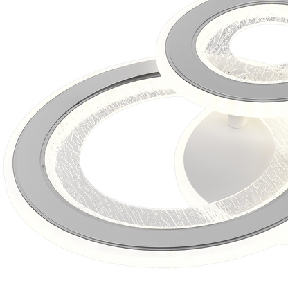 Lustra LED 53W, 3 Cercuri, lumina Rece/Calda/Neutra, Alb