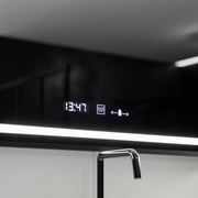 Oglinda LED Rectangulara, 120x80cm, Verite Majeste Noir Motion Glow Marcello, Sistem Dezaburire, Ceas & Termometru, Dimabila