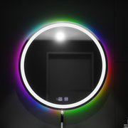 Oglinda LED Rotunda 60cm, Spectrum Touch, RGB, Sistem Dezaburire