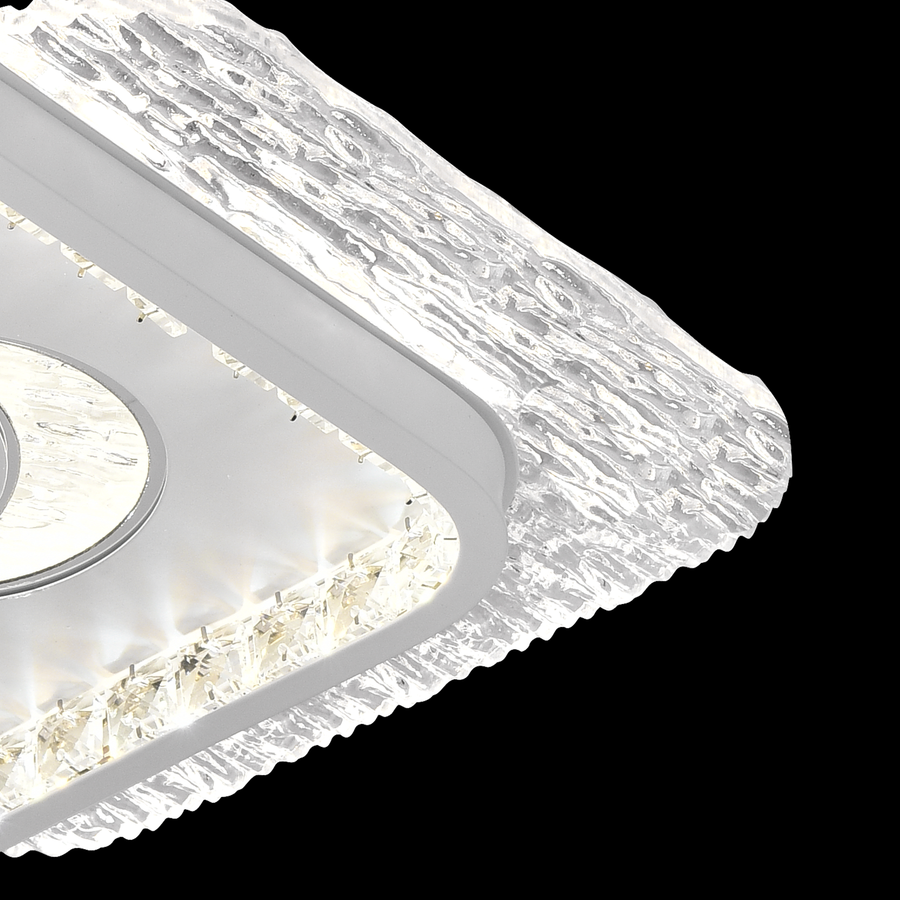 Lustra LED PERU 38W, 2 Patrate, lumina Rece/Calda/Neutra, Alb