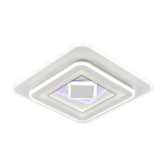 Lustra LED DOLIA, 56W, 40x40cm, lumina Rece/Calda/Neutra, Alb