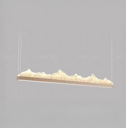 Lustra LED suspendata cu Telecomanda NIVALIS 27W, 120cm, lumina Rece/Calda/Neutra, Dimabila,Inaltime Reglabila, Auriu