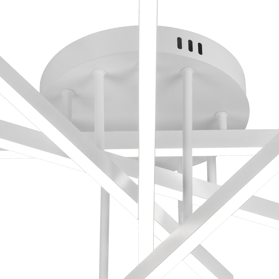 Lustra LED cu Telecomanda GIO, 68W, 5 Elemente, Lumina Rece/Clada/Neutra, Dimabila, Alb