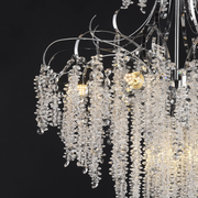 Candelabru Cristal CC9311/5CH, 5x E14, Diametru 50cm, Crom