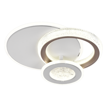 Lustra LED NYXORA 44W, 3 Cercuri, lumina Rece/Calda/Neutra, Alb