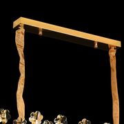 Candelabru Cristal CC6705/900X350GD 10x E14, 90cm, Auriu Lucios, Inaltime Reglabila
