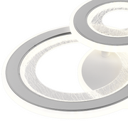 Lustra LED SQUARE 53W, 3 Cercuri, lumina Rece/Calda/Neutra, Alb