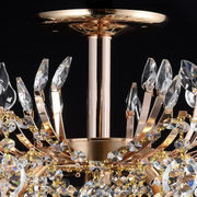Candelabru Cristal PALERMO Eleganza 5xE14, Diametru 50cm, Auriu