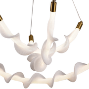 Lustra LED Suspendata Acril LT760/3GD, 28W, Lumina Calda/Neutra/Rece 3000/4000/6000K, Alb, Inaltime Reglabila, Metal si Acril