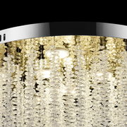 Candelabru LED Cristal LLC215/550WH Rotund, 29W, Lumina Rece/Calda/Neutra, Cristal, Auriu