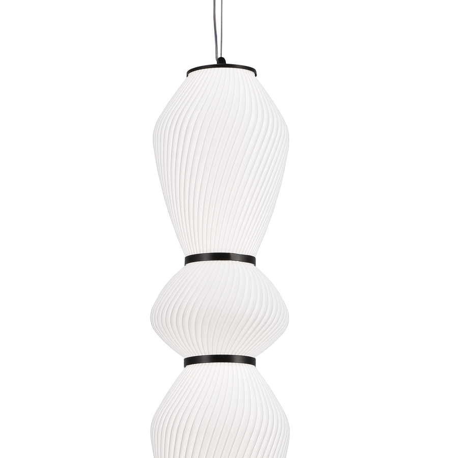 Lustra LED Suspendata cu Telecomanda 78W, LM510/5BK, Inaltime Reglabila, Lumina Calda/Rece/Neutra 3000K/4000K/6000K, Alb, Metal