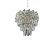 Candelabru Cristal WINDSOR Petito 3xE14, Diametru 29cm, Crom Lucios, Inaltime Reglabila