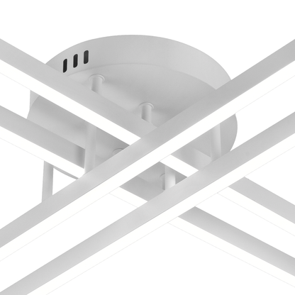 Lustra LED cu Telecomanda GIO, 54W, 4 Elemente, Lumina Rece/Clada/Neutra, Dimabila, Alb