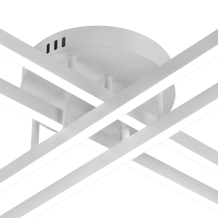Lustra LED cu Telecomanda GIO, 54W, 4 Elemente, Lumina Rece/Clada/Neutra, Dimabila, Alb