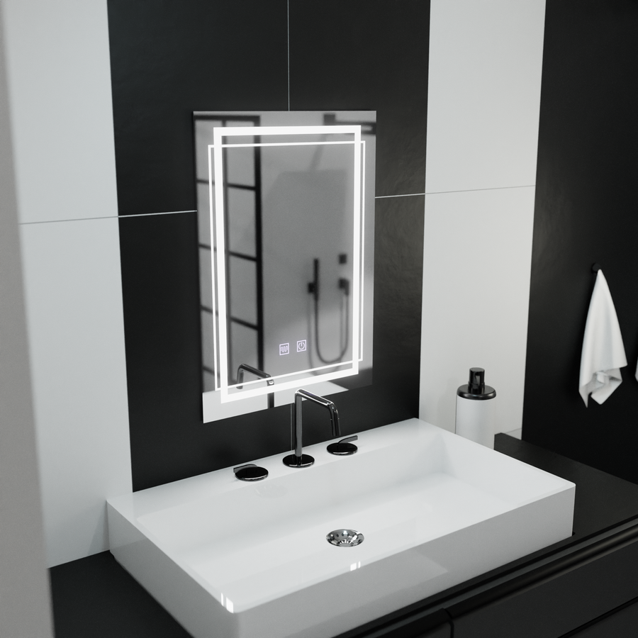 Oglinda LED Rectangulara, 50x70cm,  KOVEN Touch, Sistem Dezaburire,Dimabila
