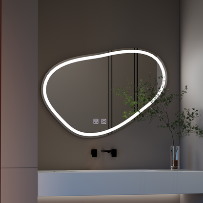 Oglinda LED Touch Quassare, Sistem Dezaburire 90x65 cm