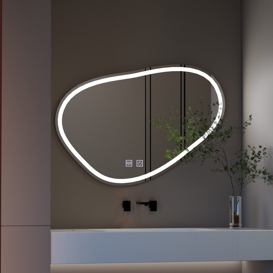 Oglinda LED Touch Quassare, Sistem Dezaburire 90x65 cm
