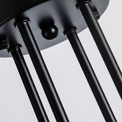 Lustra Clasica Modernist Octa, 8x E27, Negru, Design Modern, Metal, Fara Abajur