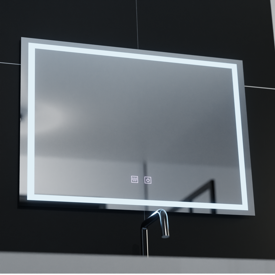 Oglinda LED Rectangulara, 70x50cm, RADIANTE Touch , Sistem Dezaburire, Dimabila