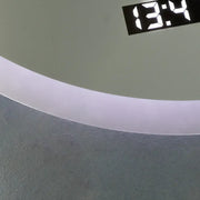 Oglinda LED Rotunda, 70cm, Elysee MotionGlow Marcello, Sistem Dezaburire, Ceas & Termometru, Dimabila