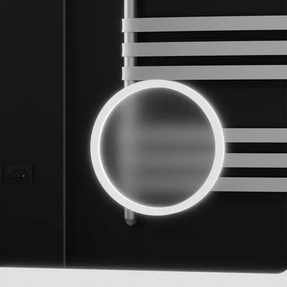 Oglinda LED Rectangulara, 120x80cm, Souverain MotionGlow Marcello, Sistem Dezaburire, Ceas & Termometru, Lupa Cosmetica, Dimabila