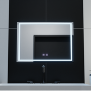 Oglinda LED Rectangulara, 70x50cm, RADIANTE Touch , Sistem Dezaburire, Dimabila