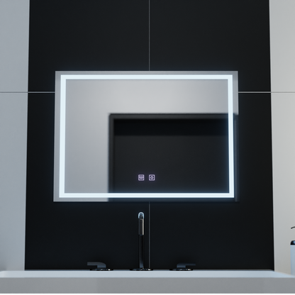 Oglinda LED Rectangulara, 70x50cm, RADIANTE Touch , Sistem Dezaburire, Dimabila