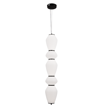 Lustra LED Suspendata cu Telecomanda 78W, LM510/5BK, Inaltime Reglabila, Lumina Calda/Rece/Neutra 3000K/4000K/6000K, Alb, Metal