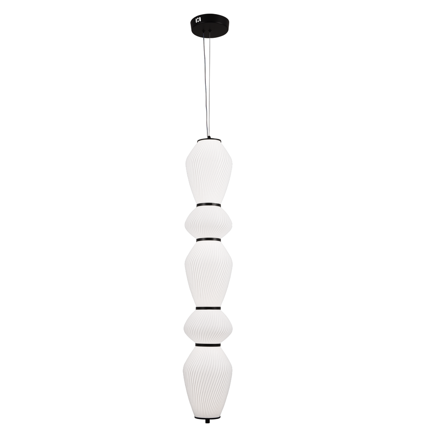 Lustra LED Suspendata cu Telecomanda 78W, LM510/5BK, Inaltime Reglabila, Lumina Calda/Rece/Neutra 3000K/4000K/6000K, Alb, Metal
