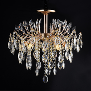 Candelabru Cristal PALERMO Eleganza 5xE14, Diametru 50cm, Auriu